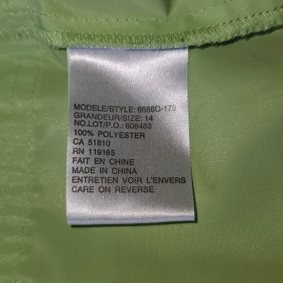 TRIBAL Pistachio Green Rain Jacket- size 14 - Picture 4 of 5